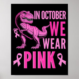 Poster En Octobre Nous Portons Pink Breast Cancer Sensibi