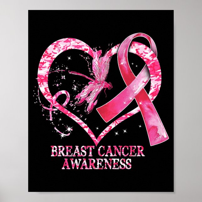 Poster En Octobre Nous Portons Pink Breast Cancer Sensibi (Devant)