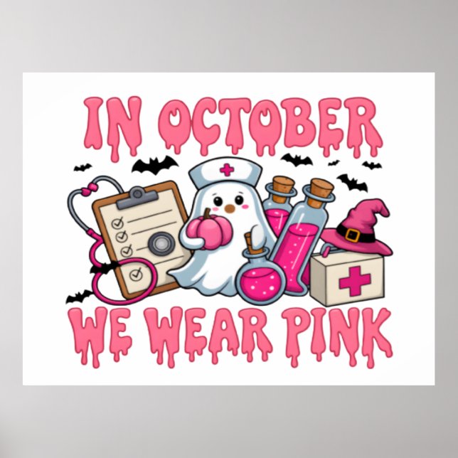 Poster En Octobre, Nous Portons Rose 2025 — Rejoignez le  (Devant)