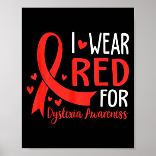 Poster En Octobre Nous Portons Rouge Mois de Sensibilisat