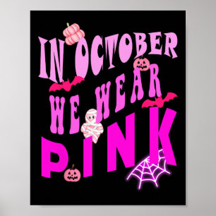 Poster En Octobre Nous Portons Une Sensibilisation Rose A