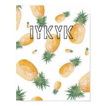 Poster en papier peint 'iykyk' ananas