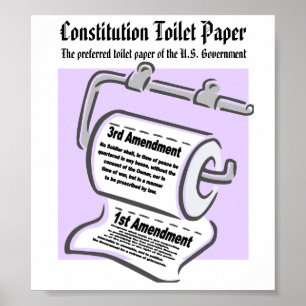 Poster en papier toilette de la Constitution