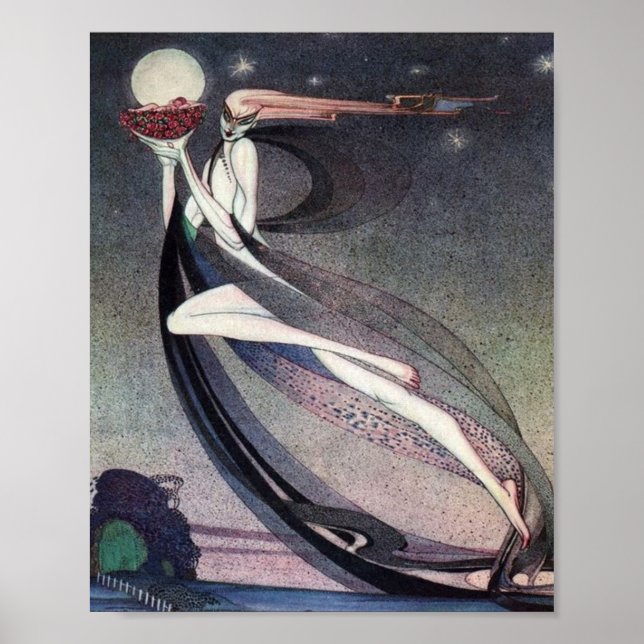 Poster En Powder et Crinoline By Kay Nielsen (Devant)