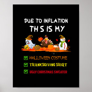 Poster En raison de l'inflation, c'est mon Halloween de T