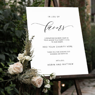 Poster En remplacement des faveurs Élégant mariage Faveur