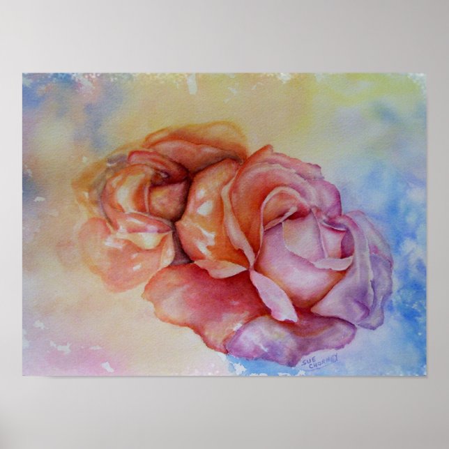 Poster En Roses amoureux (Devant)