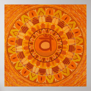 Poster En second lieu mandala de Chakra