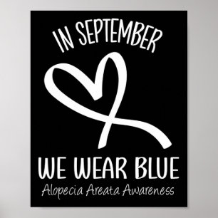 Poster En Septembre, Nous Portons Blue Alopecia Areata Aw