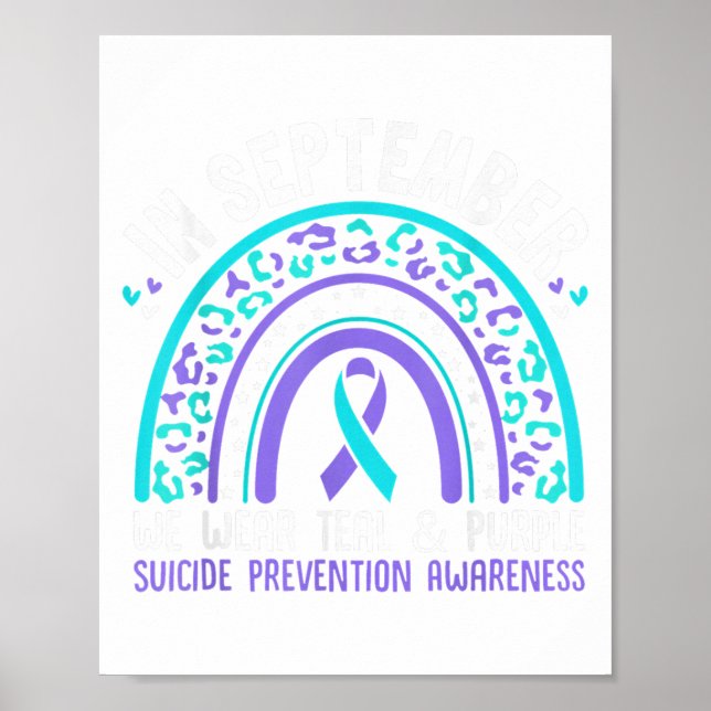 Poster En Septembre Nous Portons Turquoise &amp; Purple R (Devant)
