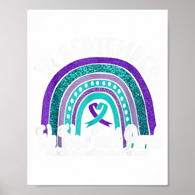 Poster En Septembre Nous Portons Turquoise &amp; Purple S (Devant)