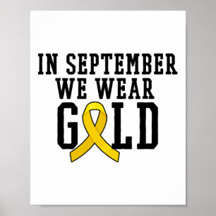 Poster En septembre, nous portons un ruban d'or pour sout