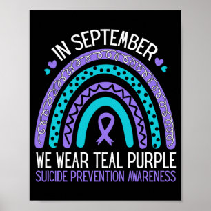Poster En septembre, portez le ruban sarcelle violet pour