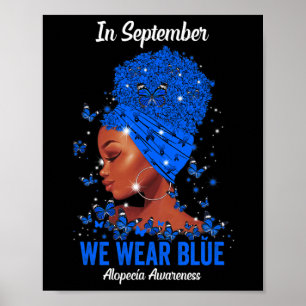 Poster En septembre We Wear Blue For Alopecia Awareness B