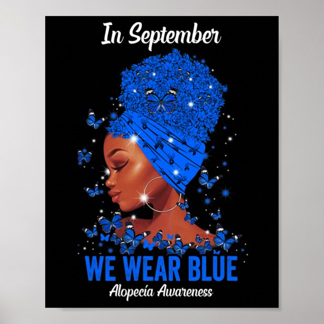 Poster En septembre We Wear Blue For Alopecia Awareness B (Devant)