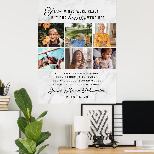 Poster En Souvenir Affectueux   6 Collage Photo Funéraire