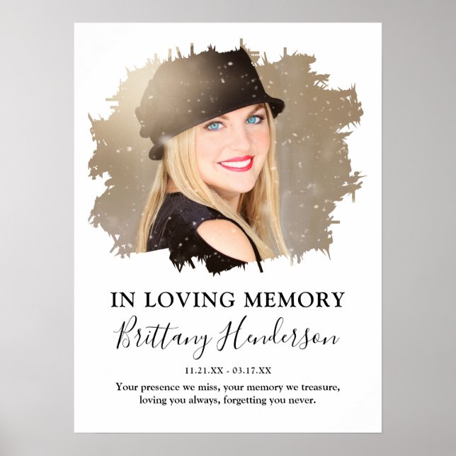 Poster En Souvenir Affectueux | Mémorial Photo (Devant)