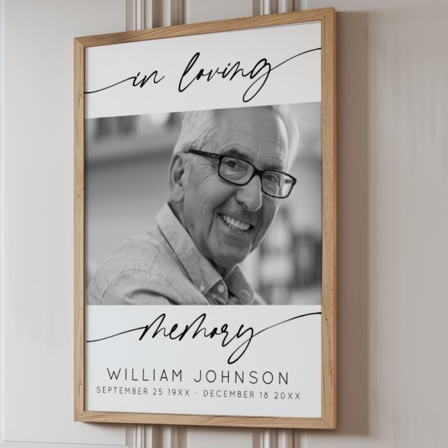 Poster En souvenir affectueux Photo de funérailles de scr (Créateur téléchargé)