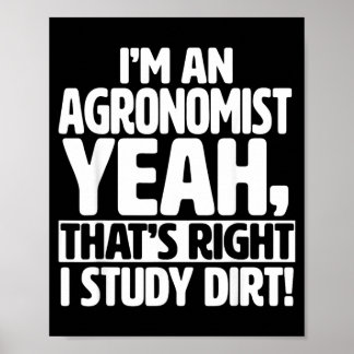 Poster En tant qu'agronome, j'étudie la terre - Agronomie