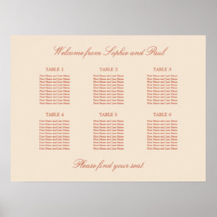 Poster en terre cuite Script 6 Mariage de table