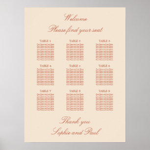 Poster en terre cuite Script 9 Mariage de table