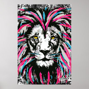 Poster en tête de lion imprimé Poster du lion ro