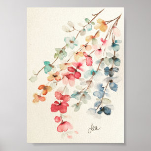 Poster en toile de qualité Floral Waterfall Premiu