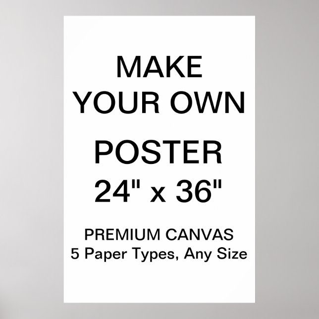 Poster en toile Premium personnalisé de 24 po x 36 (Devant)