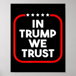 Poster En Trump Nous Avons Confiance Pro-trump Conservate