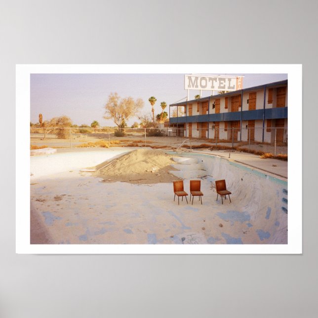 Poster En vacances : Détendez-vous dans la piscine ! (Devant)