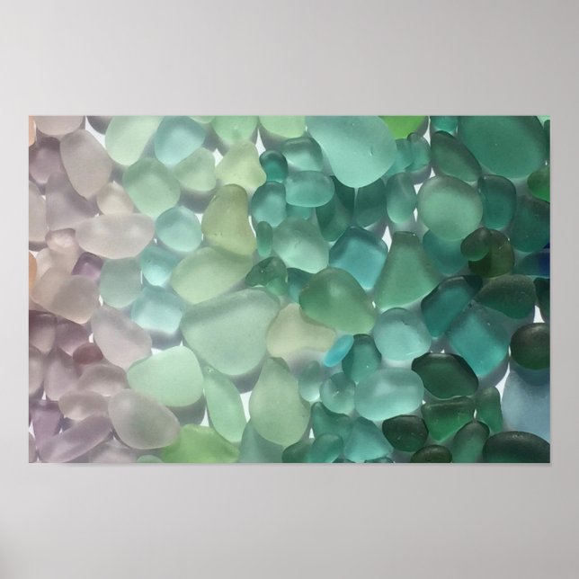 Poster en verre de mer de Porto Rico (Devant)