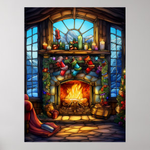 Poster en verre de Noël
