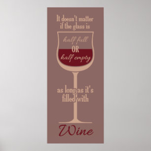 Poster en verre de vin rouge