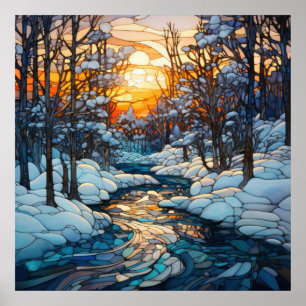 Poster en verre d'hiver