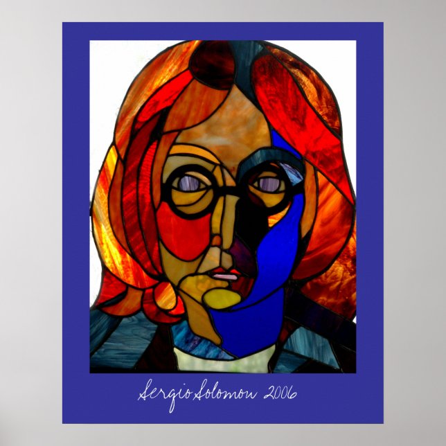 Poster en verre massif de Sergio Solomon (Devant)
