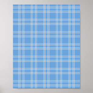 Poster En vichy bleu Preppy