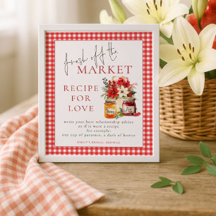 Poster en vichy frais hors marché Recette Fête des mariée