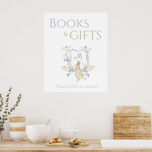 Poster en vichy Pierre le lapin Baby Books Cadeaux