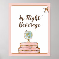 En vol Boissons Bar panneau Voyage Bridal douche