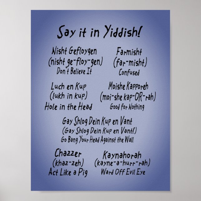 Poster En Yiddish (Devant)