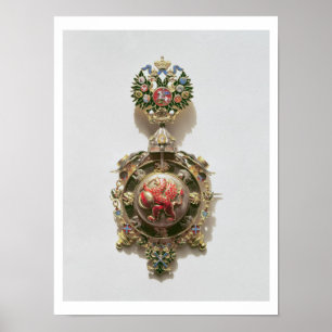 Poster Enamelled medallion depicting the coat of arms of