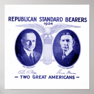 Poster encadré Coolidge-Dawes 1924