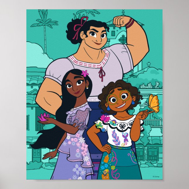 Poster Encanto | Luisa, Isabela et Mirabel (Devant)