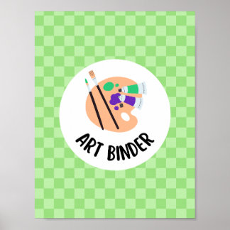 Poster encart pour classeur d'art - organisation pour ens