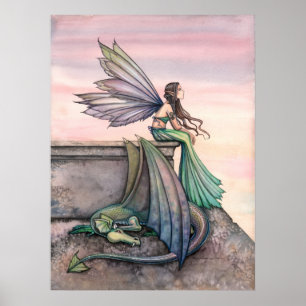 Poster Enchanted Dusk Fairy Dragon
