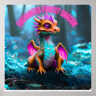 Poster Enchanted Forest Dragon
