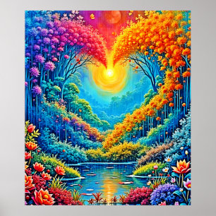 Poster Enchanted Forest Heart of Light Design