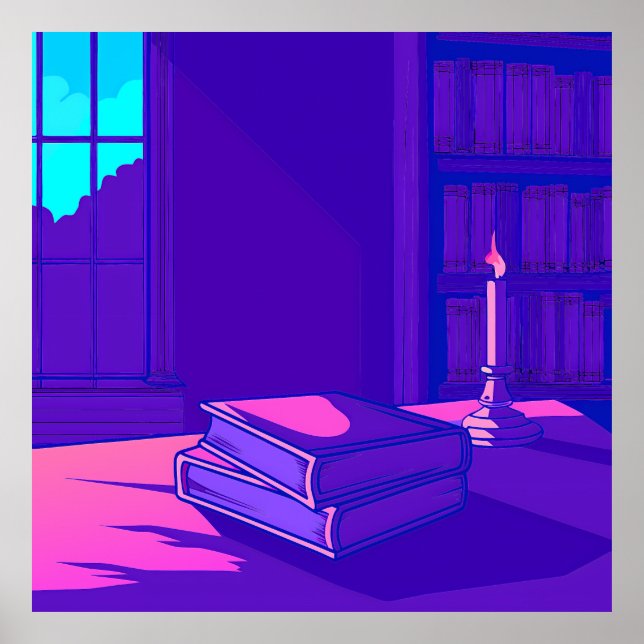 Poster Enchanted Library Glow (Devant)