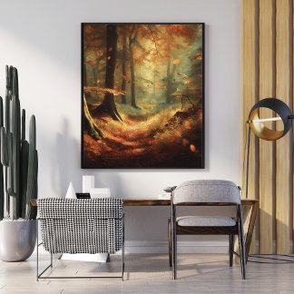 Poster Enchantement d'automne : Forêt mystique