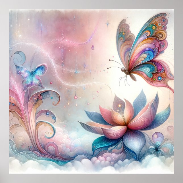 Poster Enchanter l'art papillon (Devant)